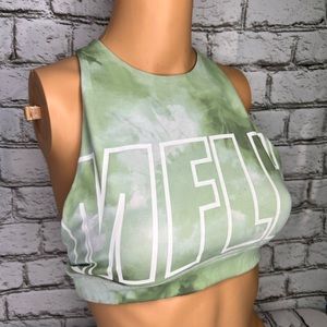 A0113 MFLH Green tie dye Sport bra